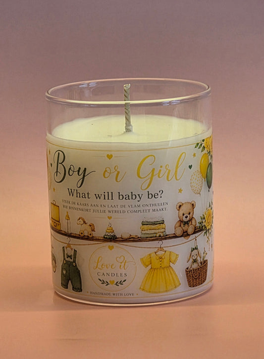 Boy or Girl?-Gender Reveal kaars