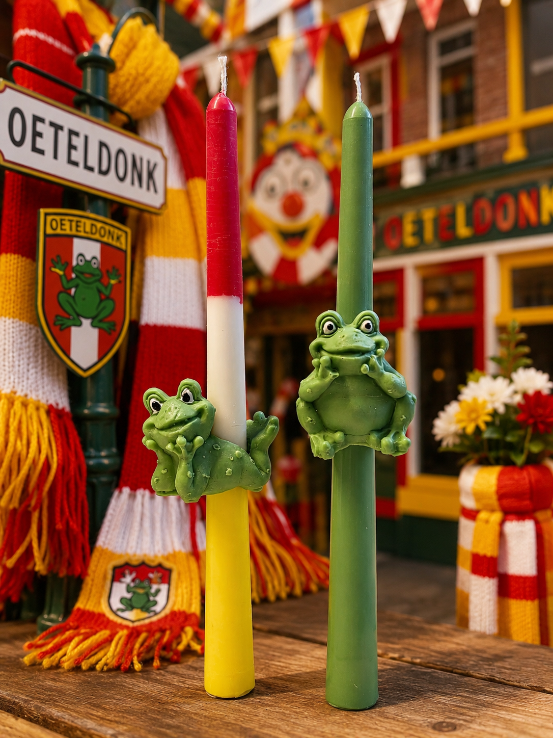 Oeteldonk Groene Dinerkaars met Zittende Kikker