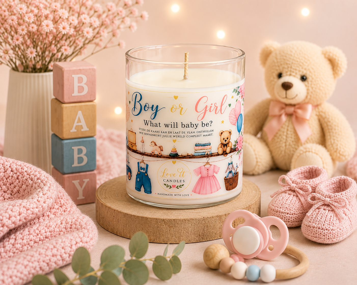 Boy or Girl – Gender Reveal Kaarsen