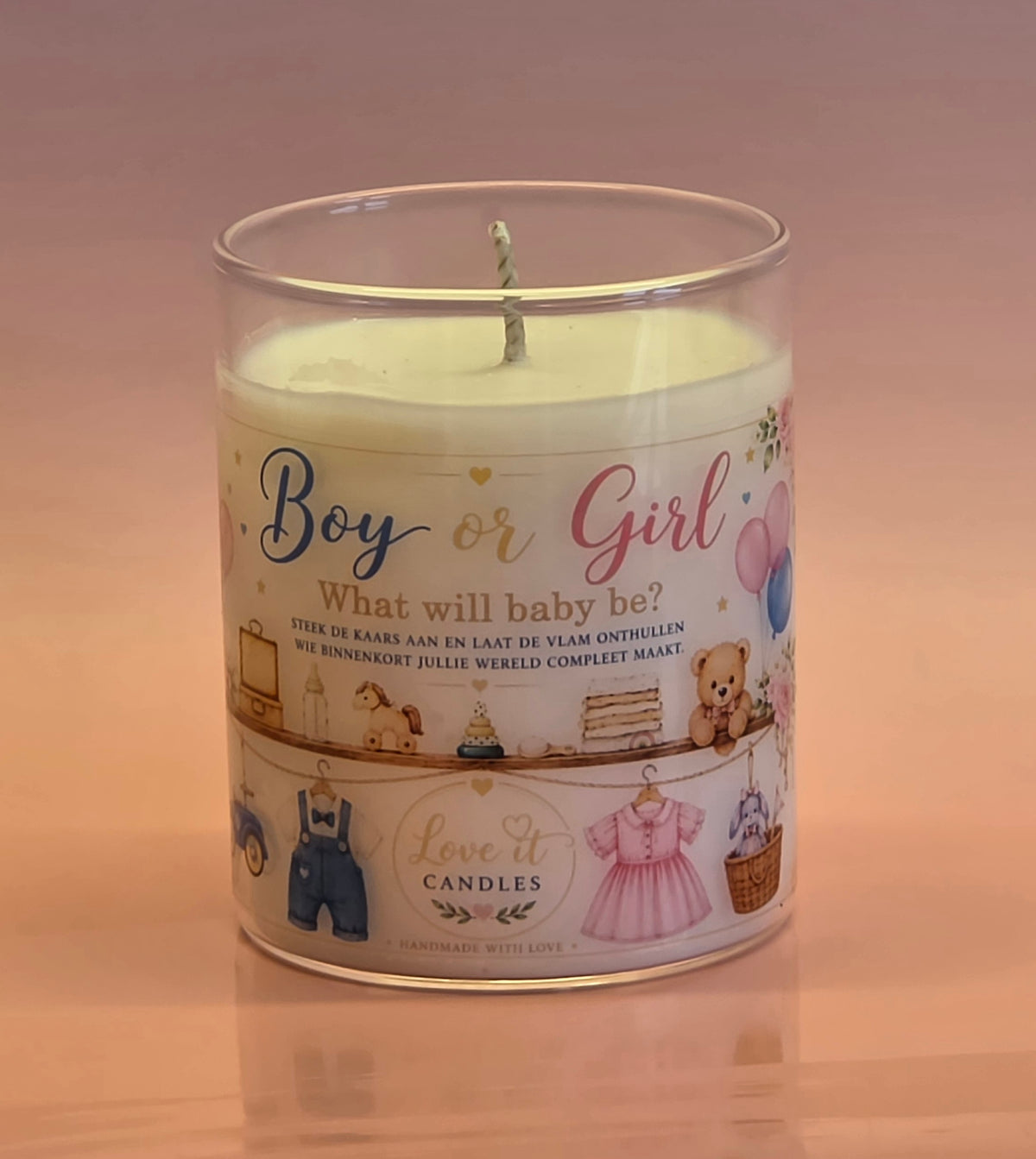 Boy or Girl?-Gender Reveal kaars