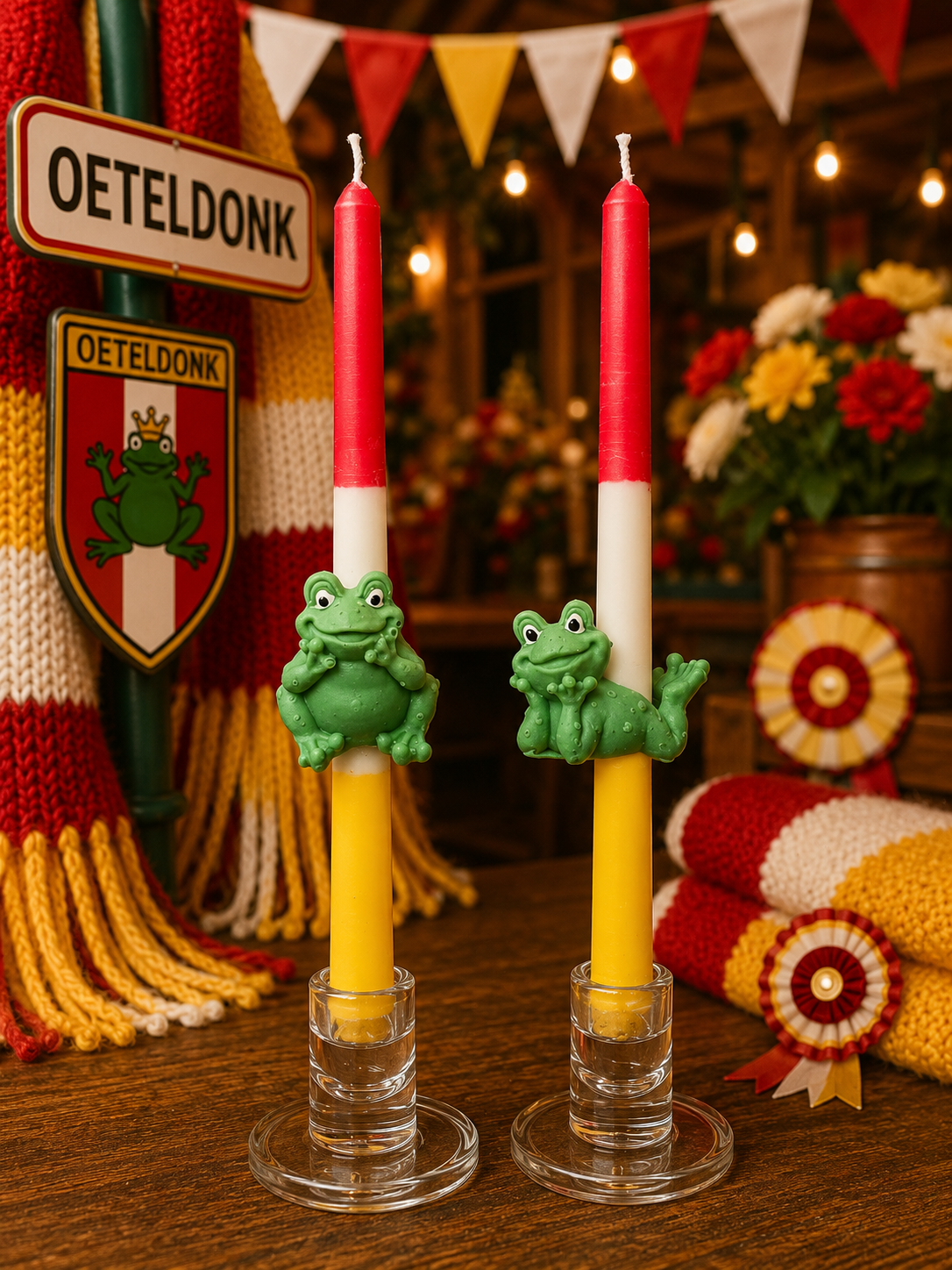 Oeteldonk Dinerkaars met Zittende Kikker.