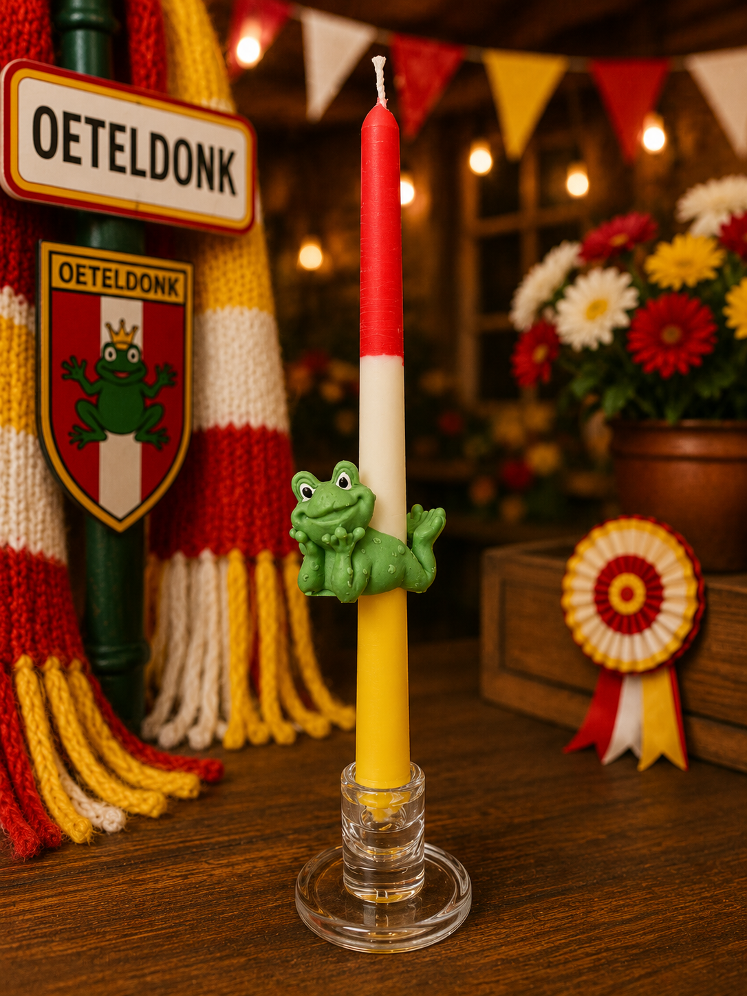 🐸 Oeteldonk Dinerkaars met Liggende Kikker